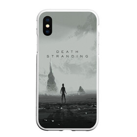 Чехол для iPhone XS Max матовый с принтом DEATH STRANDING в Екатеринбурге, Силикон | Область печати: задняя сторона чехла, без боковых панелей | bridges | death stranding | game | hideo kojima | kojima productions | man | norman reedus | scar | sony interactive entertainment | suit | tie | игры | кодзима