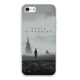 Чехол для iPhone 5/5S матовый с принтом DEATH STRANDING в Екатеринбурге, Силикон | Область печати: задняя сторона чехла, без боковых панелей | bridges | death stranding | game | hideo kojima | kojima productions | man | norman reedus | scar | sony interactive entertainment | suit | tie | игры | кодзима