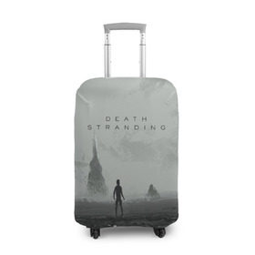 Чехол для чемодана 3D с принтом DEATH STRANDING в Екатеринбурге, 86% полиэфир, 14% спандекс | двустороннее нанесение принта, прорези для ручек и колес | bridges | death stranding | game | hideo kojima | kojima productions | man | norman reedus | scar | sony interactive entertainment | suit | tie | игры | кодзима