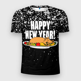 Мужская футболка 3D спортивная с принтом Happy New Year! в Екатеринбурге, 100% полиэстер с улучшенными характеристиками | приталенный силуэт, круглая горловина, широкие плечи, сужается к линии бедра | 2019




  | food | happy new year | merry christmas | pig | еда | новый год | рождество | свинья