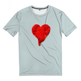 Мужская футболка 3D с принтом Kanye West Heartbreak в Екатеринбурге, 100% полиэфир | прямой крой, круглый вырез горловины, длина до линии бедер | Тематика изображения на принте: kanye | kanye west | yandhi | кани | кани вест | кани вэст | янди