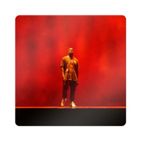 Магнит виниловый Квадрат с принтом Kanye West Red On Stage в Екатеринбурге, полимерный материал с магнитным слоем | размер 9*9 см, закругленные углы | 