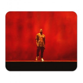 Коврик прямоугольный с принтом Kanye West Red On Stage в Екатеринбурге, натуральный каучук | размер 230 х 185 мм; запечатка лицевой стороны | 