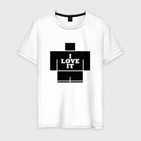 Мужская футболка хлопок с принтом Kanye West - I Love It в Екатеринбурге, 100% хлопок | прямой крой, круглый вырез горловины, длина до линии бедер, слегка спущенное плечо. | Тематика изображения на принте: 