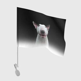 Флаг для автомобиля с принтом Oh snap! в Екатеринбурге, 100% полиэстер | Размер: 30*21 см | bull terrier | dog |   | бультерьер | собака