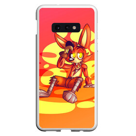 Чехол для Samsung S10E с принтом FNAF Foxy в Екатеринбурге, Силикон | Область печати: задняя сторона чехла, без боковых панелей | five | five nights at freddys | fnaf | fox | foxy | freddy | nights | лис | ночь | пират | пять ночей с фредди | фнаф | фредди