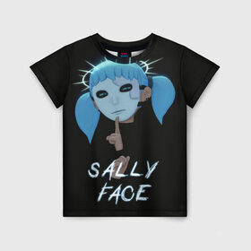 Детская футболка 3D с принтом Sally Face (6) в Екатеринбурге, 100% гипоаллергенный полиэфир | прямой крой, круглый вырез горловины, длина до линии бедер, чуть спущенное плечо, ткань немного тянется | face | fisher | larry johnson | mask | sally | sally face | sally fisher | демоны | духи | маска | призраки | салли | салли фейс | салли фишер | фейс