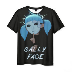 Мужская футболка 3D с принтом Sally Face (6) в Екатеринбурге, 100% полиэфир | прямой крой, круглый вырез горловины, длина до линии бедер | Тематика изображения на принте: face | fisher | larry johnson | mask | sally | sally face | sally fisher | демоны | духи | маска | призраки | салли | салли фейс | салли фишер | фейс