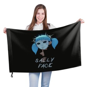 Флаг 3D с принтом Sally Face (6) в Екатеринбурге, 100% полиэстер | плотность ткани — 95 г/м2, размер — 67 х 109 см. Принт наносится с одной стороны | face | fisher | larry johnson | mask | sally | sally face | sally fisher | демоны | духи | маска | призраки | салли | салли фейс | салли фишер | фейс