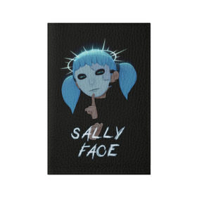 Обложка для паспорта матовая кожа с принтом Sally Face (6) в Екатеринбурге, натуральная матовая кожа | размер 19,3 х 13,7 см; прозрачные пластиковые крепления | Тематика изображения на принте: face | fisher | larry johnson | mask | sally | sally face | sally fisher | демоны | духи | маска | призраки | салли | салли фейс | салли фишер | фейс