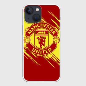 Чехол для iPhone 13 mini с принтом Манчестер Юнайтед в Екатеринбурге,  |  | Тематика изображения на принте: manchester | manchester united | mufc | red devils | клубная | красные дьяволы | манчестер | манчестер юнайтед | фанатская | футбольная | футбольный клуб | юнайтед