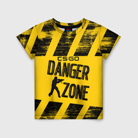 Детская футболка 3D с принтом Counter-Strike: Danger Zone в Екатеринбурге, 100% гипоаллергенный полиэфир | прямой крой, круглый вырез горловины, длина до линии бедер, чуть спущенное плечо, ткань немного тянется | 