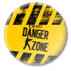 Значок с принтом Counter-Strike: Danger Zone в Екатеринбурге,  металл | круглая форма, металлическая застежка в виде булавки | Тематика изображения на принте: 