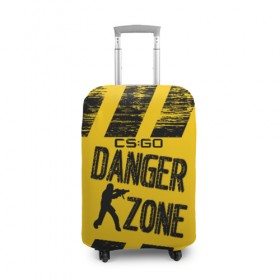 Чехол для чемодана 3D с принтом Counter-Strike: Danger Zone в Екатеринбурге, 86% полиэфир, 14% спандекс | двустороннее нанесение принта, прорези для ручек и колес | 