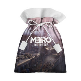 Подарочный 3D мешок с принтом Metro Exodus в Екатеринбурге, 100% полиэстер | Размер: 29*39 см | 2019 | 2033 | exodus | game | logo | metro | апокалипсис | вышки | игра | исход | лого | локация | метро | пейзаж | скриншот | сталкер