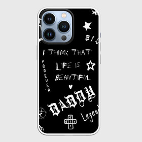 Чехол для iPhone 13 Pro с принтом Life is beautiful в Екатеринбурге,  |  | daddy | die | foreveer | gbc | gothboiclique | gustav ahr | leelpeep | legend | life is beautiful | lil | lil peep | lilpep | peep | sick | ар | густав | лил пип | лилпип | тату