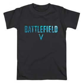 Мужская футболка хлопок с принтом Battlefield 5 в Екатеринбурге, 100% хлопок | прямой крой, круглый вырез горловины, длина до линии бедер, слегка спущенное плечо. | 