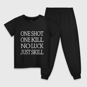 Детская пижама хлопок с принтом One Shot Battlefield в Екатеринбурге, 100% хлопок |  брюки и футболка прямого кроя, без карманов, на брюках мягкая резинка на поясе и по низу штанин
 | Тематика изображения на принте: 2019 | 5 | battlefield | game | logo | one kill | one shot | skill | v