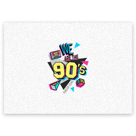 Поздравительная открытка с принтом Девяностые в Екатеринбурге, 100% бумага | плотность бумаги 280 г/м2, матовая, на обратной стороне линовка и место для марки
 | Тематика изображения на принте: 1990 | 90е | pop | vhs | аудиокассета | ретро