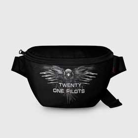 Поясная сумка 3D с принтом Twenty One Pilots в Екатеринбурге, 100% полиэстер | плотная ткань, ремень с регулируемой длиной, внутри несколько карманов для мелочей, основное отделение и карман с обратной стороны сумки застегиваются на молнию | heathens | one | pilots | twenty | джош дан | инди | ник томас | поп | рэп | тайлер джозеф | хип хоп | электропоп