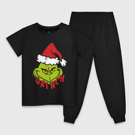 Детская пижама хлопок с принтом Cristmas Grinch в Екатеринбурге, 100% хлопок |  брюки и футболка прямого кроя, без карманов, на брюках мягкая резинка на поясе и по низу штанин
 | grinch | гринч | новый год | рождество