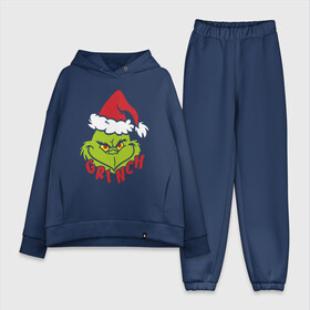 Женский костюм хлопок Oversize с принтом Cristmas Grinch в Екатеринбурге,  |  | grinch | гринч | новый год | рождество