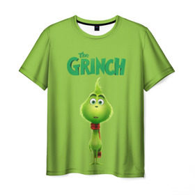 Мужская футболка 3D с принтом The Grinch в Екатеринбурге, 100% полиэфир | прямой крой, круглый вырез горловины, длина до линии бедер | Тематика изображения на принте: grinch | гринч | новый год | рождество