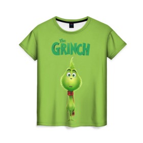 Женская футболка 3D с принтом The Grinch в Екатеринбурге, 100% полиэфир ( синтетическое хлопкоподобное полотно) | прямой крой, круглый вырез горловины, длина до линии бедер | grinch | гринч | новый год | рождество