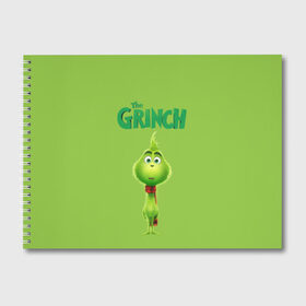 Альбом для рисования с принтом The Grinch в Екатеринбурге, 100% бумага
 | матовая бумага, плотность 200 мг. | grinch | гринч | новый год | рождество