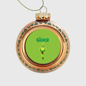 Стеклянный ёлочный шар с принтом The Grinch в Екатеринбурге, Стекло | Диаметр: 80 мм | Тематика изображения на принте: grinch | гринч | новый год | рождество