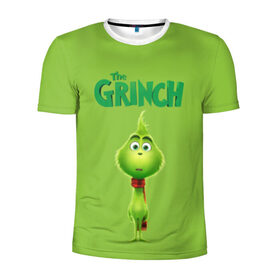 Мужская футболка 3D спортивная с принтом The Grinch в Екатеринбурге, 100% полиэстер с улучшенными характеристиками | приталенный силуэт, круглая горловина, широкие плечи, сужается к линии бедра | grinch | гринч | новый год | рождество