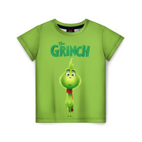 Детская футболка 3D с принтом The Grinch в Екатеринбурге, 100% гипоаллергенный полиэфир | прямой крой, круглый вырез горловины, длина до линии бедер, чуть спущенное плечо, ткань немного тянется | grinch | гринч | новый год | рождество