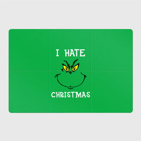 Магнитный плакат 3Х2 с принтом I hate christmas в Екатеринбурге, Полимерный материал с магнитным слоем | 6 деталей размером 9*9 см | grinch | гринч | новый год | рождество
