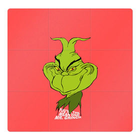 Магнитный плакат 3Х3 с принтом Mr. Grinch в Екатеринбурге, Полимерный материал с магнитным слоем | 9 деталей размером 9*9 см | Тематика изображения на принте: grinch | гринч | новый год | рождество