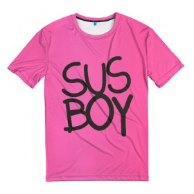 Мужская футболка 3D с принтом Susboy в Екатеринбурге, 100% полиэфир | прямой крой, круглый вырез горловины, длина до линии бедер | baby | cry | lil peep | lil peep cry baby | pink | susboy | камуфляж | лил | лилпип | пип | розовый | розовый камуфляж
