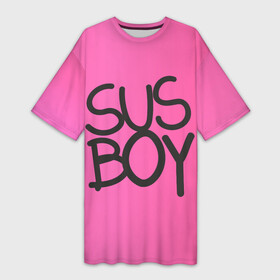 Платье-футболка 3D с принтом Susboy в Екатеринбурге,  |  | baby | cry | lil peep | lil peep cry baby | pink | susboy | камуфляж | лил | лилпип | пип | розовый | розовый камуфляж
