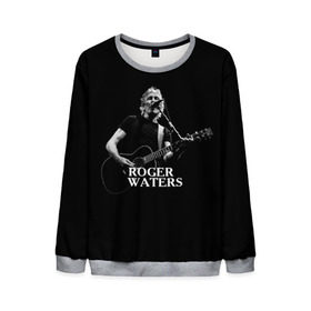 Мужской свитшот 3D с принтом Roger Waters, Pink Floyd в Екатеринбурге, 100% полиэстер с мягким внутренним слоем | круглый вырез горловины, мягкая резинка на манжетах и поясе, свободная посадка по фигуре | roger waters | джордж уотерс | композитор | певец | поэт