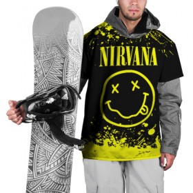 Накидка на куртку 3D с принтом Nirvana в Екатеринбурге, 100% полиэстер |  | grunge | kurt cobain | nirvana | группы | курт кобейн | музыка | нирвана | рок | смайл | смайлик