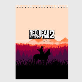 Скетчбук с принтом Red Dead Redemption в Екатеринбурге, 100% бумага
 | 48 листов, плотность листов — 100 г/м2, плотность картонной обложки — 250 г/м2. Листы скреплены сверху удобной пружинной спиралью | dead | gamer | john | marston | rdr | red | redemption | rockstar | shooter | western | вестерн | джон | марстон | шутер