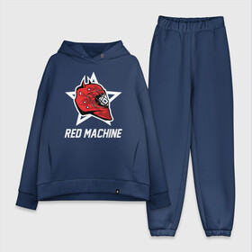 Женский костюм хлопок Oversize с принтом Red machine   Красная машина в Екатеринбурге,  |  | hockey | machine | red | russia | team | красная | машина | россия | сборная | хоккей