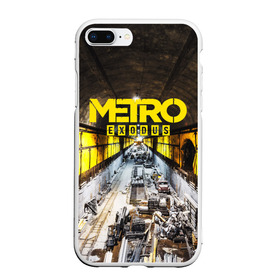 Чехол для iPhone 7Plus/8 Plus матовый с принтом METRO EXODUS EXCLUSIVE в Екатеринбурге, Силикон | Область печати: задняя сторона чехла, без боковых панелей | ak47 | metro 2033 | metro exodus | апокалипсис | артем | глуховский | дорога | маски | ночь | оружие | поезд | противогаз | сталкеры