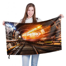 Флаг 3D с принтом metro exodus в Екатеринбурге, 100% полиэстер | плотность ткани — 95 г/м2, размер — 67 х 109 см. Принт наносится с одной стороны | ak47 | metro 2033 | metro exodus | апокалипсис | артем | глуховский | дорога | маски | ночь | оружие | поезд | противогаз | сталкеры