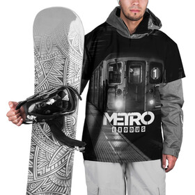 Накидка на куртку 3D с принтом METRO  в Екатеринбурге, 100% полиэстер |  | ak47 | metro 2033 | metro exodus | апокалипсис | артем | глуховский | дорога | маски | ночь | оружие | поезд | противогаз | сталкеры