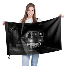 Флаг 3D с принтом METRO в Екатеринбурге, 100% полиэстер | плотность ткани — 95 г/м2, размер — 67 х 109 см. Принт наносится с одной стороны | ak47 | metro 2033 | metro exodus | апокалипсис | артем | глуховский | дорога | маски | ночь | оружие | поезд | противогаз | сталкеры