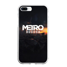 Чехол для iPhone 7Plus/8 Plus матовый с принтом METRO EXODUS в Екатеринбурге, Силикон | Область печати: задняя сторона чехла, без боковых панелей | ak47 | metro 2033 | metro exodus | апокалипсис | артем | глуховский | дорога | маски | ночь | оружие | поезд | противогаз | сталкеры