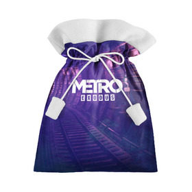 Подарочный 3D мешок с принтом METRO EXODUS в Екатеринбурге, 100% полиэстер | Размер: 29*39 см | Тематика изображения на принте: 