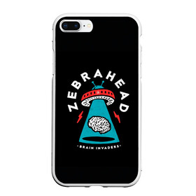 Чехол для iPhone 7Plus/8 Plus матовый с принтом Zebrahead - Brain Invaders в Екатеринбурге, Силикон | Область печати: задняя сторона чехла, без боковых панелей | album | brain | core | invaders | mind | rapcore | rock | ufo | zebrahead | альбом | зебрахед | мозг