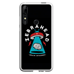 Чехол для Honor P Smart Z с принтом Zebrahead - Brain Invaders в Екатеринбурге, Силикон | Область печати: задняя сторона чехла, без боковых панелей | album | brain | core | invaders | mind | rapcore | rock | ufo | zebrahead | альбом | зебрахед | мозг