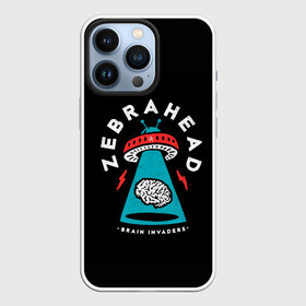 Чехол для iPhone 13 Pro с принтом Zebrahead   Brain Invaders в Екатеринбурге,  |  | album | brain | core | invaders | mind | rapcore | rock | ufo | zebrahead | альбом | зебрахед | мозг