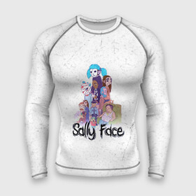 Мужской рашгард 3D с принтом Sally Face в Екатеринбурге,  |  | sally face | гизмо | девид | девочка | игра | лари | ларри | мальчик | маска | мрачная | на лице | пых | с протезом | сал | сали | салли | салли фейс | фейс | фэйс | эддисон | эшли